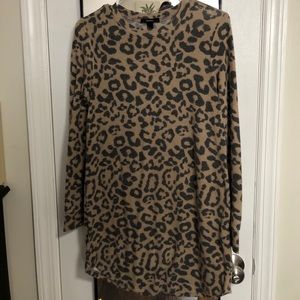 SOLD Cheetah Print Sweater Dress